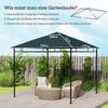 3 x 3 m Gazebo Canopy Replacement Cover, Garden Gazebo Roof Replacement, TOP COVER ONLY, Charcoal Green