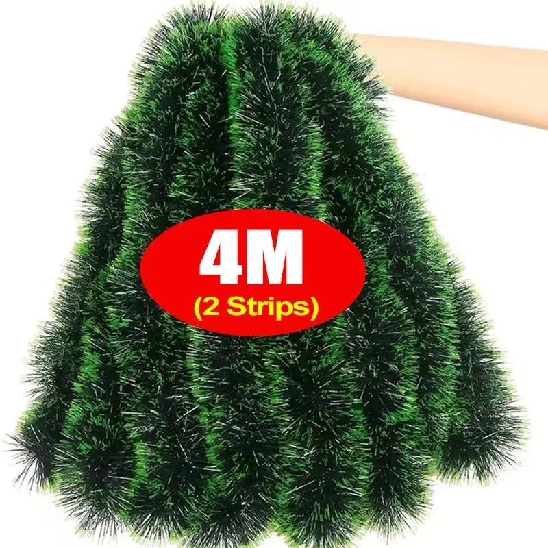 20/2M зеленая мишура гирлянда рождественские ленты украшение рождественская елка подвесной венок трость лента новогодний свадебный декор вечеринки