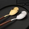 16Pcs Gold Flatware Cutlery Set Chopsticks Knife Fork Spoon Set Imitation Wooden Handle Korean Dinnerware Luxury Tableware