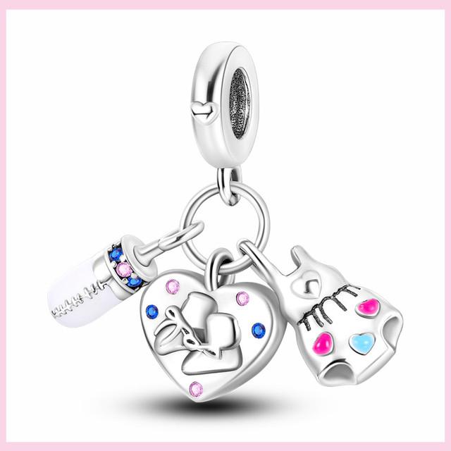 925 Sterling Silver Angel God Of Love Charms Wing Beads Diy For Original Pendant Bracelets Feather Jewelry For Women Gift