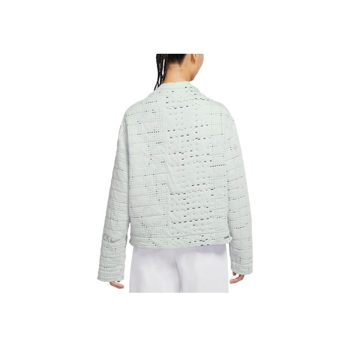 Nike Свободный однотонный свитер из хлопка с вышитым логотипом Therma-Fit Adv Tech Pack, зимний женский свитер светло-серебристого цвета DM6175-034