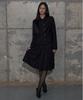 Fancy Club Classic Buckle Pleated Midi Skirt (Black) F25Zd970