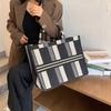Fashion Tote Bag Plaid Shopping Bag Large Capacity Canvas Bag Handbag Women's Bag Shoulder Bag
