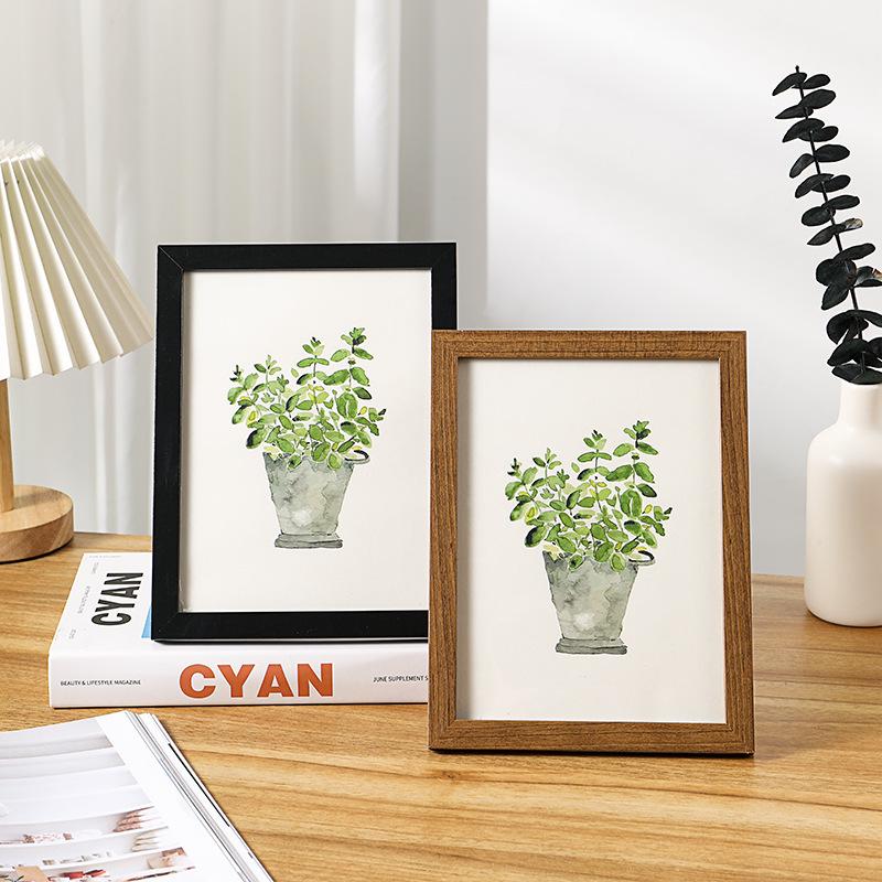 Простая деревянная подставка для фоторамки для отпечатков размером 5-10 дюймов, формата А4, настенное креативное украшение для фотографий