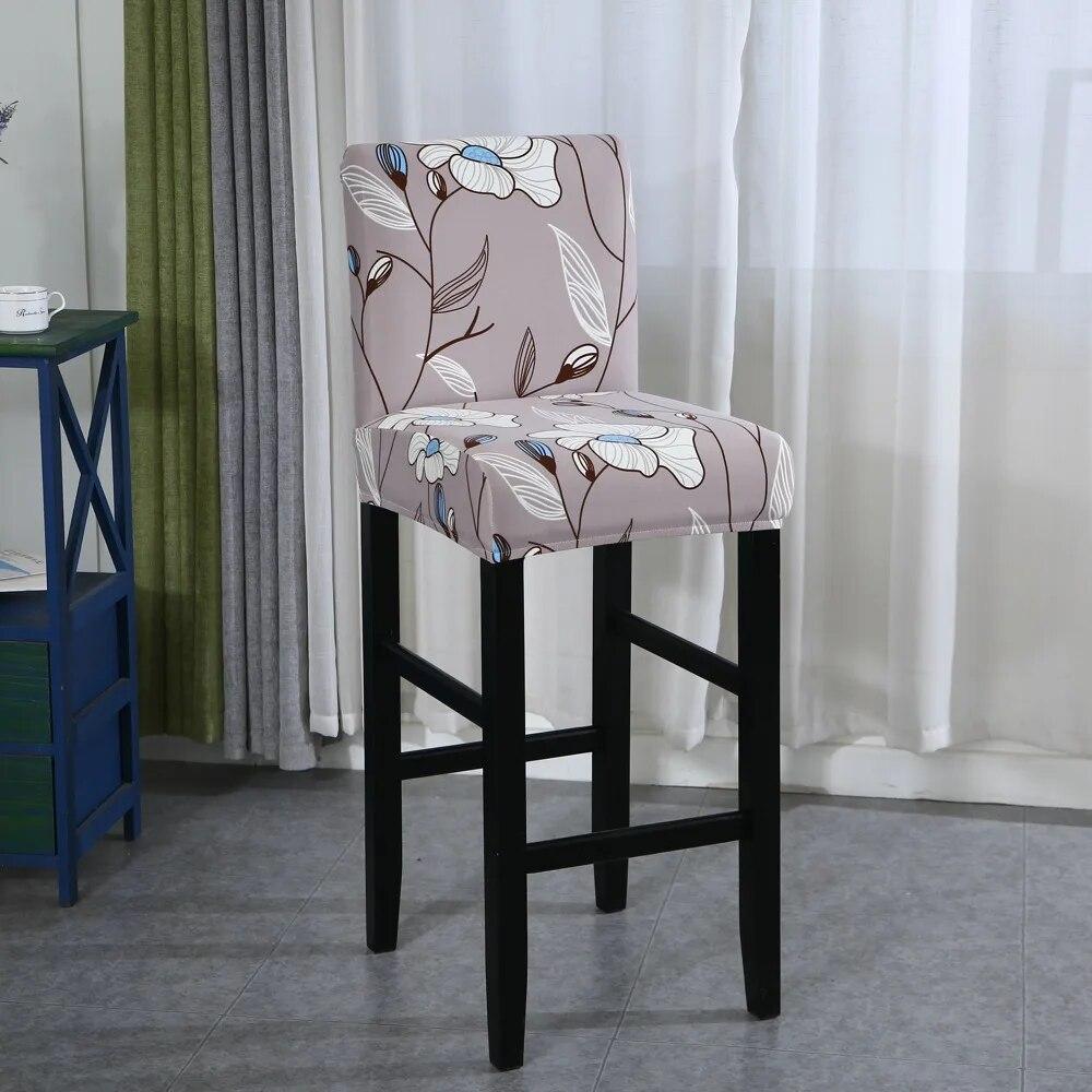 Эластичный чехол на стул для барного стула, чехол на сиденье для дома, столовой, бара, геометрический стиль, декор для ресторана, отеля, легко моющийся чехол
