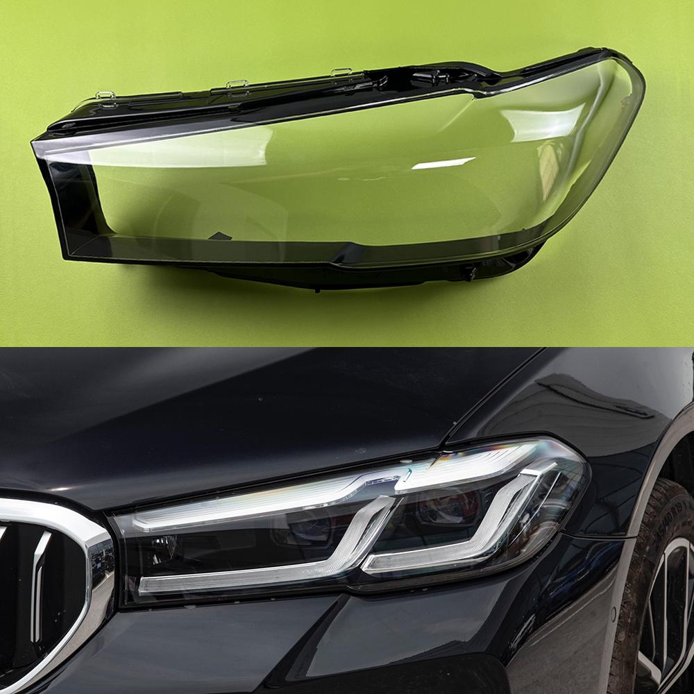 Крышка фары для BMW 5 серии G30 G38 520 525 530 540 2021 2022 2023 Прозрачный абажур Плексиглас Замена оригинальной линзы