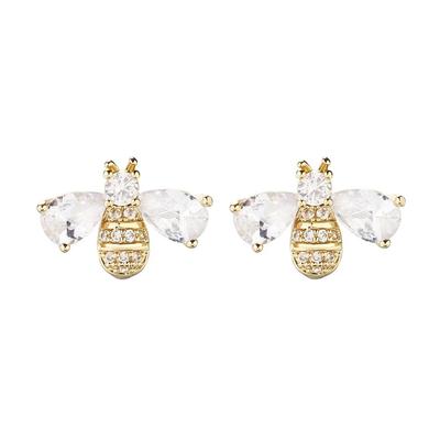 Серьги-гвоздики Huitan Shiny Bee Design, женские, милые, привлекательные, очаровательные, с животными, милые, модные, великолепные, праздничные украшения
