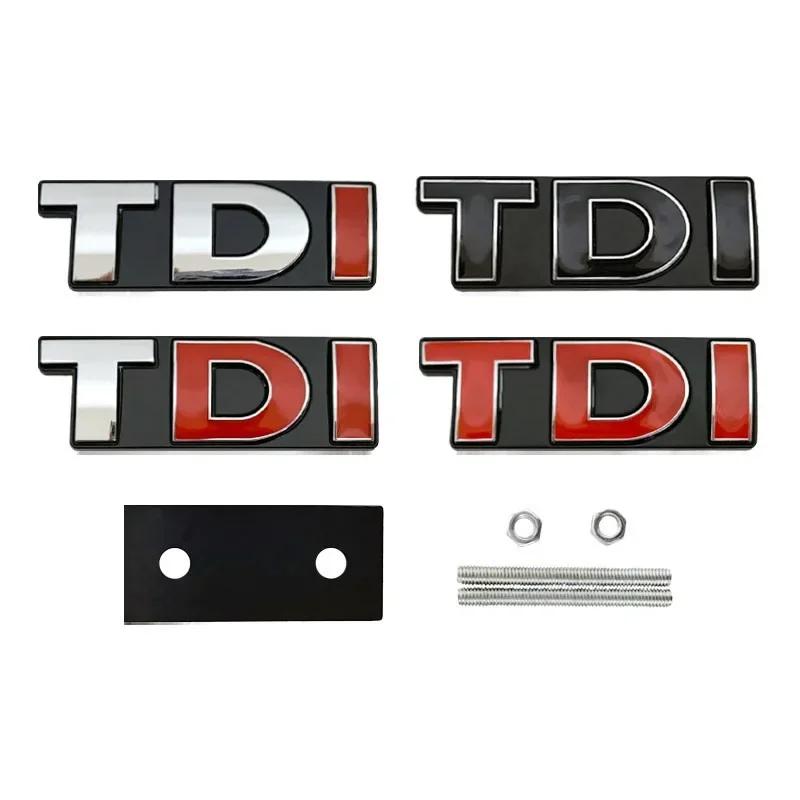 AGLNX1 3D Metal TDI Logo Car Front Grille Emblem Sticker Fender Side Rear Trunk Auto Badge Decor For VW Polo Golf Jetta Passat MK4 MK5