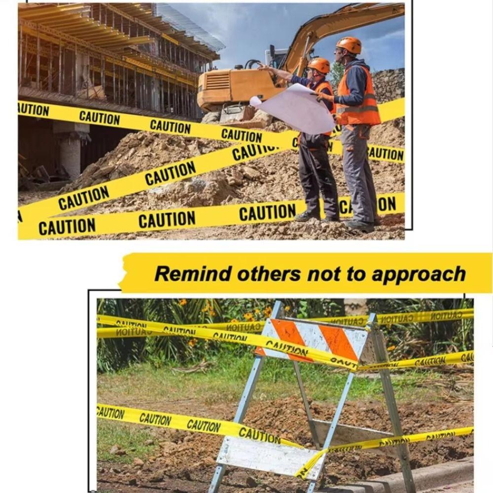 Premium Yellow Hazard Tape Bright Yellow Barricade Line Caution Isolation Line Horror Party