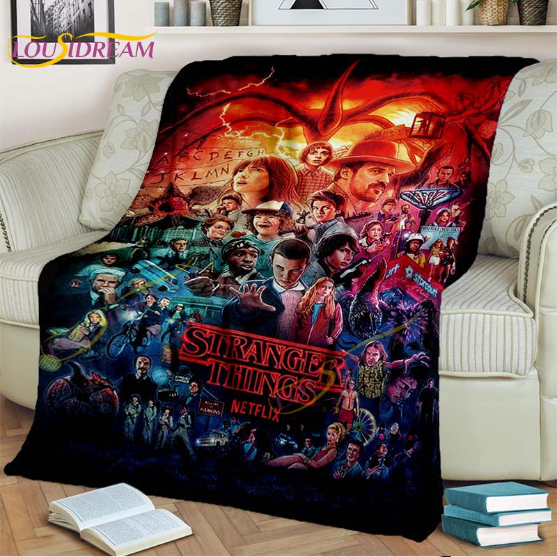 Одеяло «Очень странные дела», фланелевое одеяло с героями мультфильмов «Демодоги», одеяло ужасов для гостиной, дивана-кровати, детский подарок, домашний декор