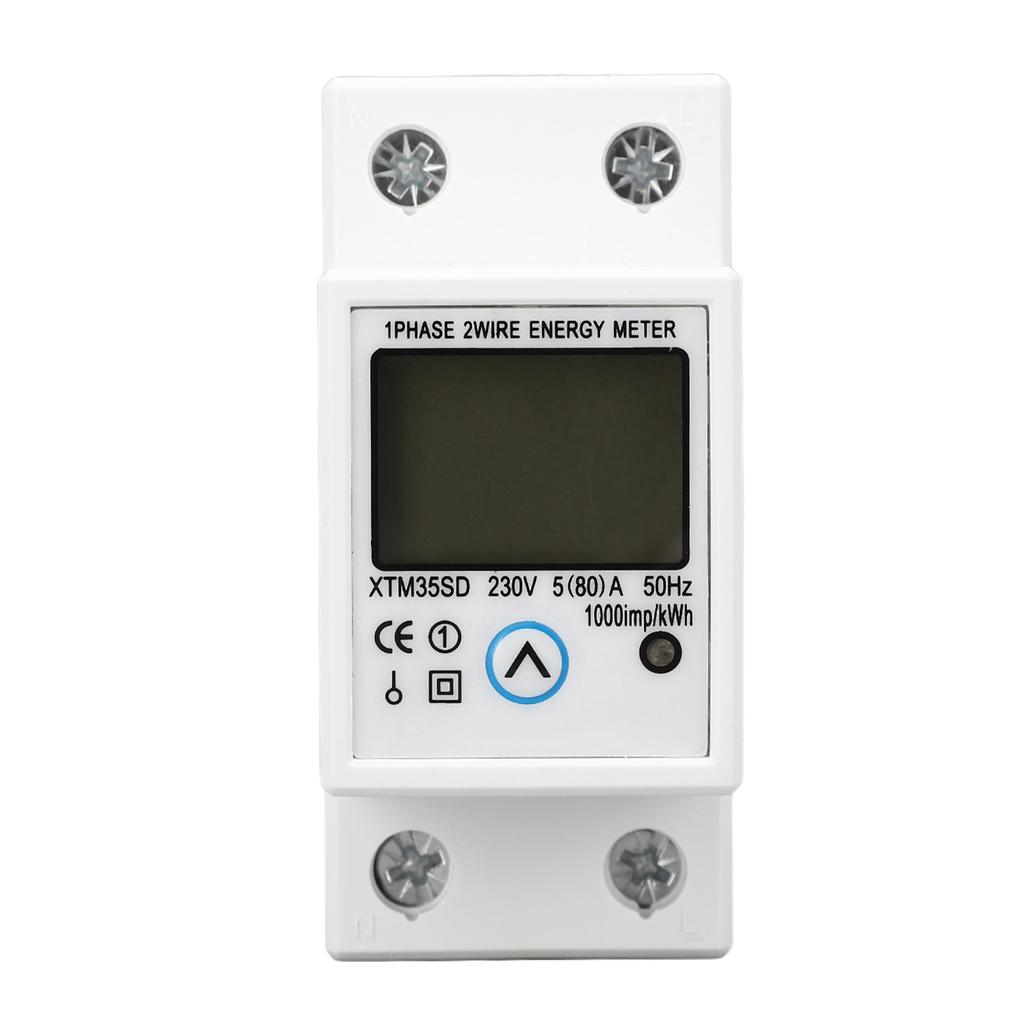 Электронный счетчик электроэнергии Обнаружение тока, напряжения и частоты Сбрасываемый Цифровой для DIN-рейки