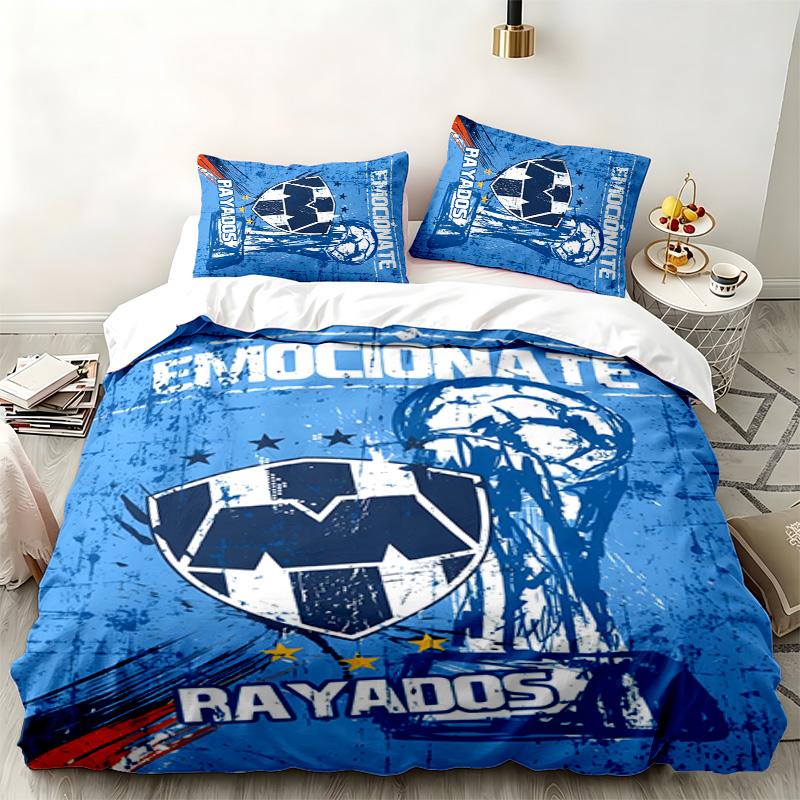 Club de Futboll Monterrey ICON 3pc set Perfect for bedroom use Comfortable bedding set includes a duvet cover and two pillowcases Ideal birthday or Ch