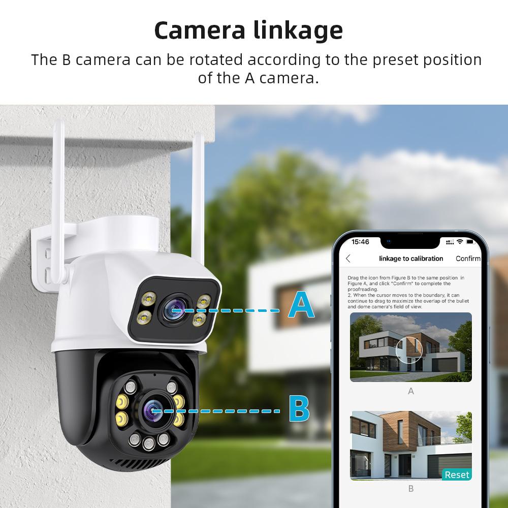 8-мегапиксельная камера видеонаблюдения Wi-Fi, водонепроницаемая беспроводная камера безопасности с искусственным интеллектом, обнаружение человека, камера видеонаблюдения Dahua IP, ночное видение