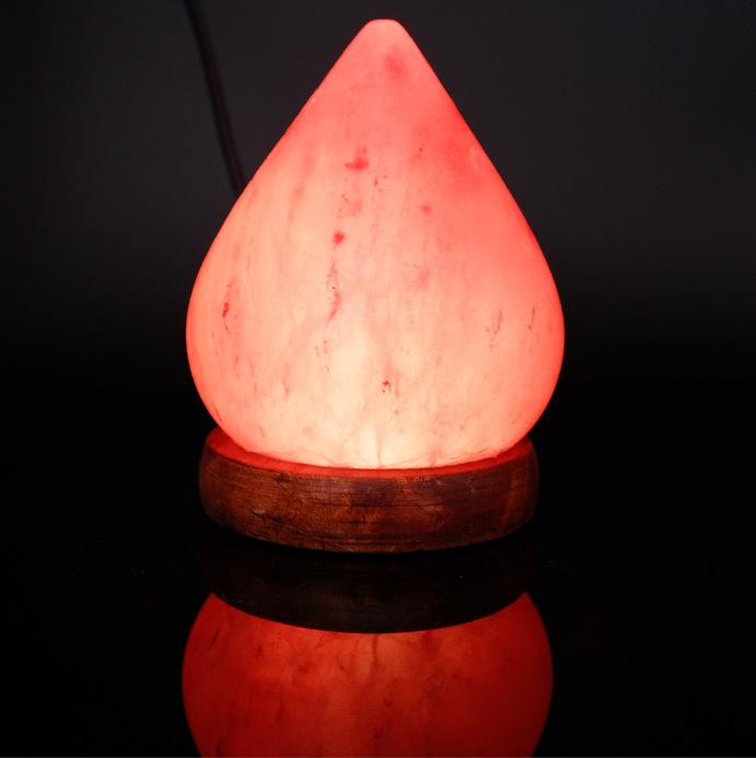 Himalayan Salt Lamp USB Rechargeable Pyramid Night Light Natural Crystal Salt Lamp for Bedroom Desk Meditation Gift