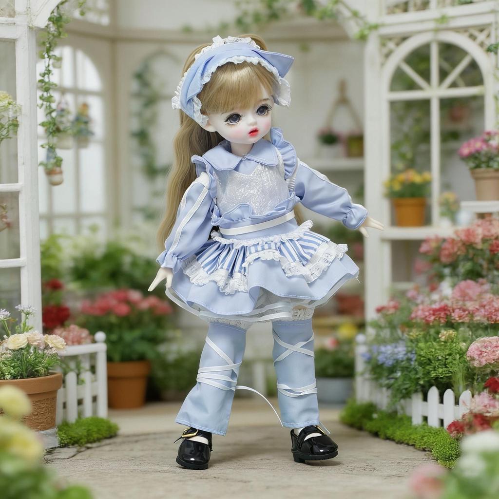 Одежда для BJD кукол 6 дюймов для тел Akagi, GL и Gungun - Наряд-платье Лолита 'Призрачная Мама' 30 см
