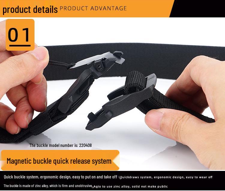 Men's Quick-Release Elastic Tactical Belt: Multifunctional, Casual & Minimalist