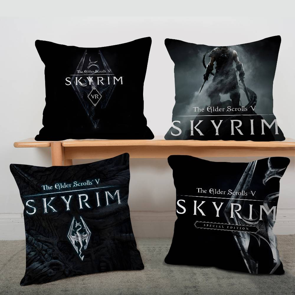 Action RPG S-Skyrim Игровой Офис Подушка Наволочка Автомобильная Наволочка 45X45СМ Подушка для Поясницы Наволочка для Дивана