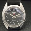 SEIKO 5 AUTOMATIC JAPAN MENS VINTAGE ARABIC BLACK COLOR DIAL WATCH a701430-5 R206b-a701430