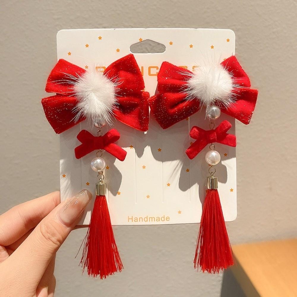 Tassels Japanese Kimono Headwear Bow New Year Bow Hairpin Chinese Tassel Fan Hairpin Decorations