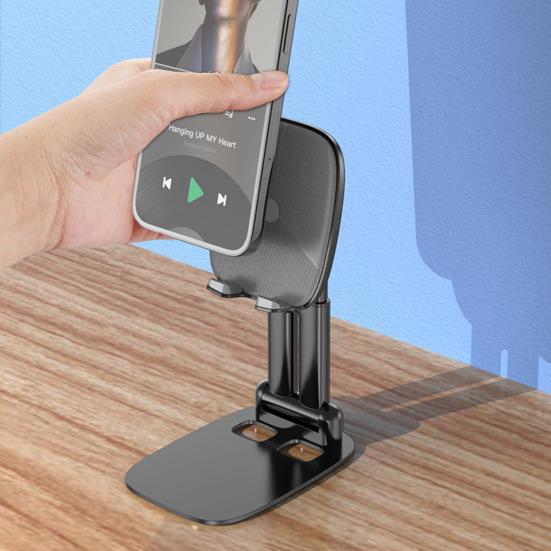 Складной металлический держатель для планшета на 360 градусов, вращение без помощи рук, стабильная поддержка, противоскользящий регулируемый телефон