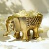 Aluminium Elephant for Good Luck | Statue for Home Decor Tabletop Living Room Office | Candle Holder Gift Showpiece for Valentine's Day, Birthday