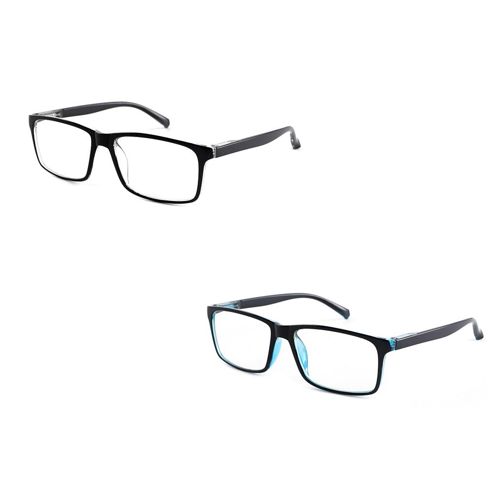 Black Blue Reading Glasses PC Anti Eyestrain Reading Glasses Portable Frame Glasses  Men and Women