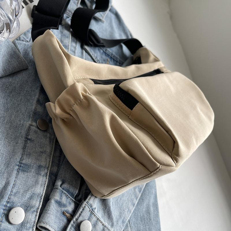 Solid Color Shoulder Bag Women's Large Capacity Crossbody Bag