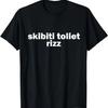 Смешная вирусная футболка с инфлюенсерским сленгом про гниль мозга, Skibiti Toilet, Rizz