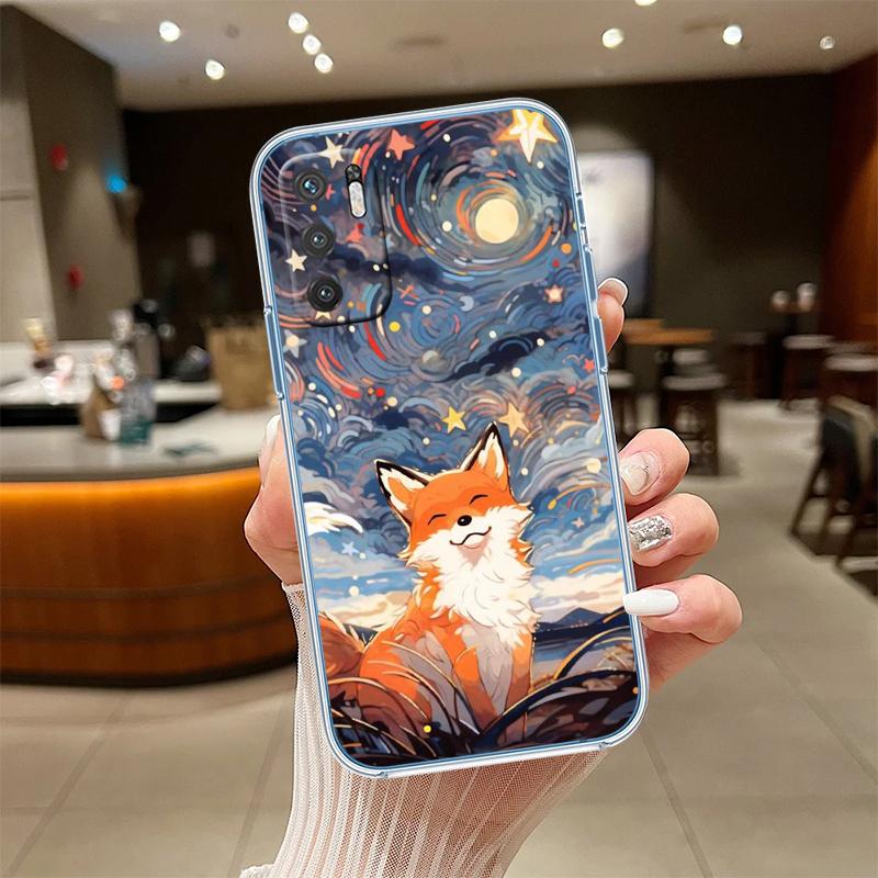 RE31 fox cute Transparent Phone Case for Samsung Galaxy A04 A04S A14 A23 A34 A54 M23 M33 M52 M53