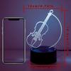 3D ночник Креативная лампа в форме скрипки, USB, сенсорная, разноцветная, украшает атмосферу комнаты, в подарок для любителей музыки