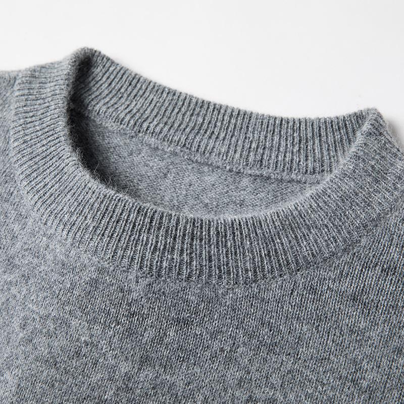Autumn And Winter New Trendy Round Neck Men's Casual Solid Color Inner Warm Base Sweater Sweater Men's Clothing