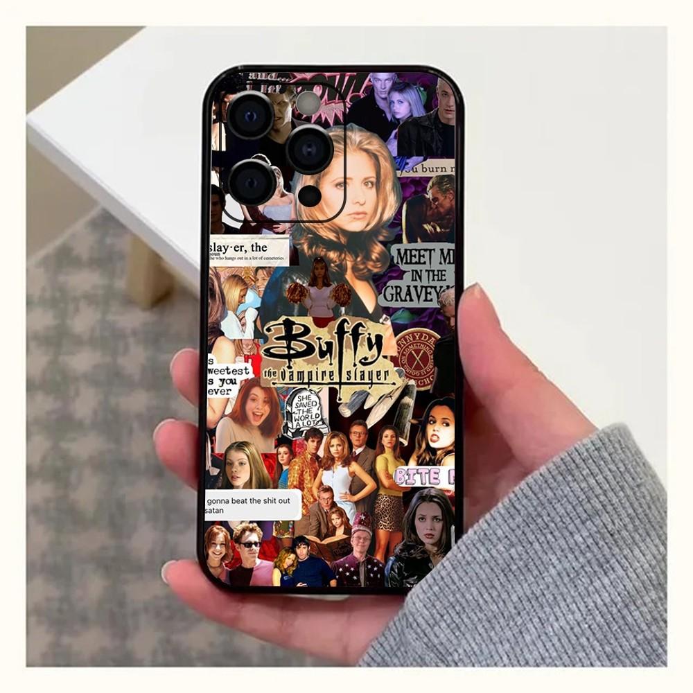 B-Buffy the Vampire Slayer Phone Case For Apple iPhone 15,14,13,12,11,Pro,X,XS,Max,XR,Plus,Mini Soft black shell