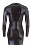 Cottelli PARTY - Sexy Mini Dress with Shine and Collar Black XL