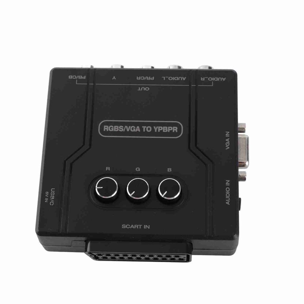 RGBS VGA SCART To YPBPR Component Converter for SFC for N64 for Wii for MD for Saturn