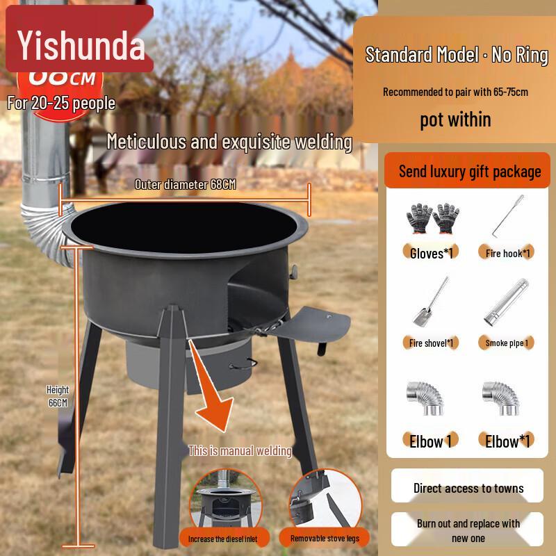 Интегрированная дровяная печь Yishunda