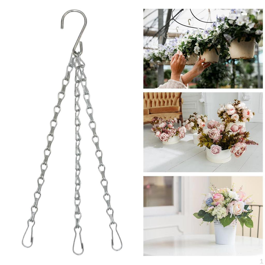 3 Lead Chain for Flower Pot with Hooks Hanging and Bird Cages