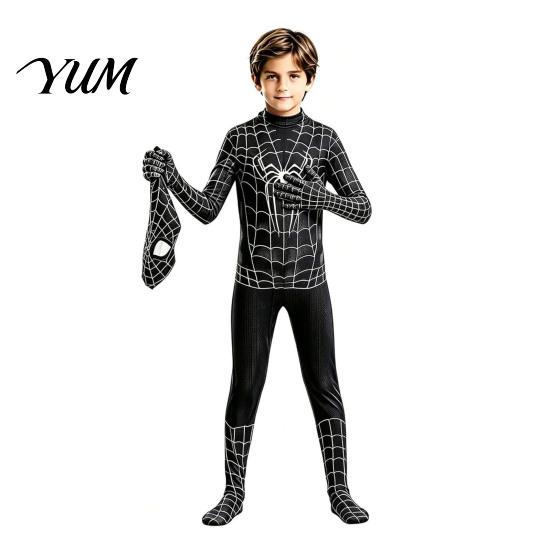 Character Fancy Dress Spider Hero Full Bodysuit with Mask, Coverage Zentai Costume for Adults Kids Adults, Stretchy Cosplay Outfit Halloween