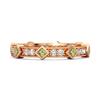 Peridot Eternity Band Ring - Sterling Silver Rose Gold Vermeil