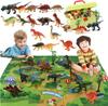 Dinosaur Toy Set of 52 Popular Large Ania Triceratops Tyrannosaurus Rex Velociraptor Creative Dinosaur Park for Girls Boys Toys Birthday Gift