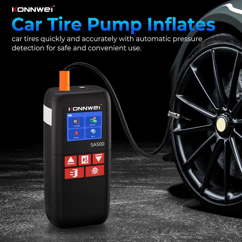 SA500 Car Jump Starter Air Pump Power Bank 10400mAh Car Jump Starter with air Compressor LED Lamp 12V Vehicle Tool Kits