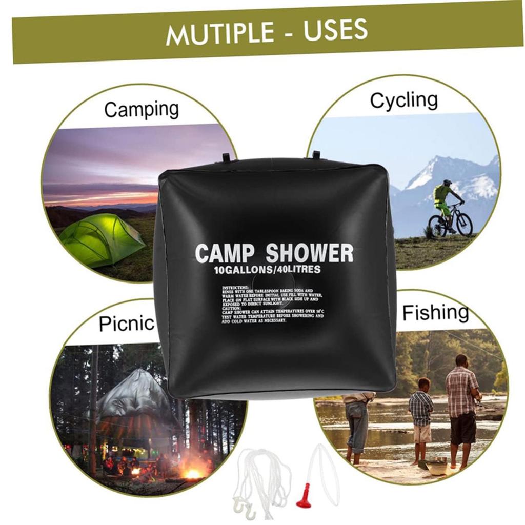 40 л Сумка для душа на солнечной энергии для улицы - Водонепроницаемый ПВХ для кемпинга и купания