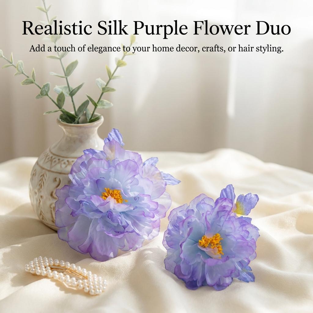 Gradient Peony Hair Clip For Hanfu Large Floral Hair Accessories
