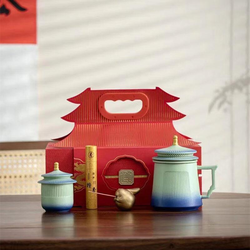 Baizi'en Palace Museum Cultural Ceramic Travel Tea Set