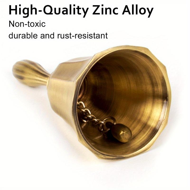 1pc Hand Call Bell Gold Silver Multi-Purpose Bells for Craft Wedding Decoration Alarm School Church Classroom Vintage Bell
