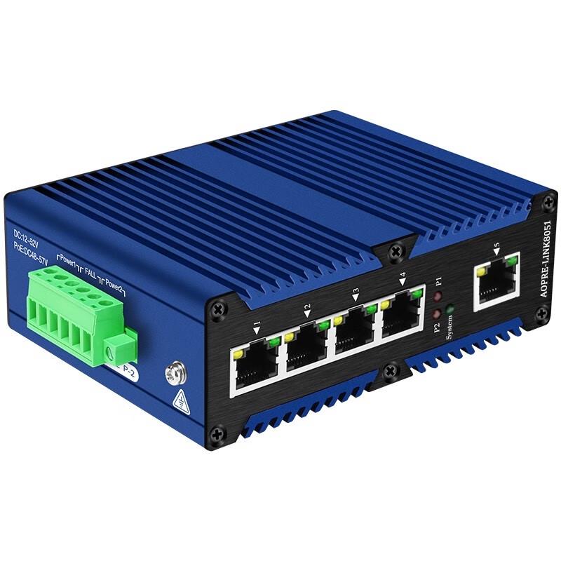 AOPRE LINK8051 5-Port 100M Industrial PoE Ethernet Switch