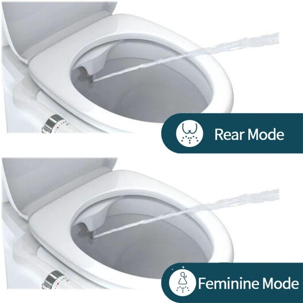 Non-Electric Toilet Bidet Sprayer Dual Nozzle Toilets Cleaning Nozzle Toilet Seat Attachment
