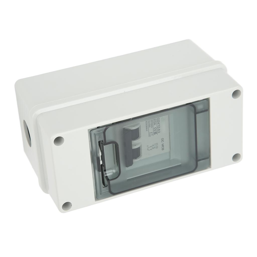 2P PV System DC Mini Circuit Breaker with Box IP65 Waterproof Solar PV Disconnect Switch DC1000V 20A