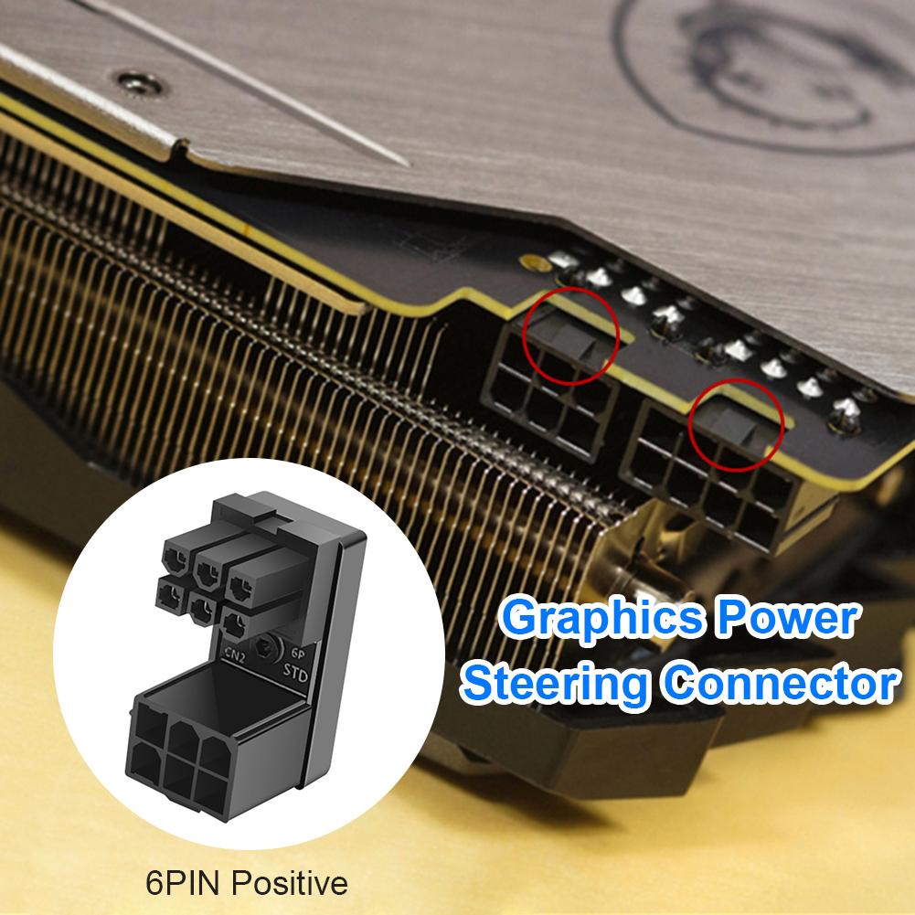 ATX 8Pin 6Pin Мама к Папе Угловой Поворотный Разъем 90/180 градусов Адаптер питания Угловая головка для Видеокарты GPU Адаптер