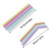 6Pcs Reusable Food Grade Silicone Straws Straight Bent Multicolor Drinking Straw For Children'S Party Bar Accessories