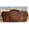 Мужская дорожная сумка из натуральной козьей кожи коричневого цвета, дорожная сумка Weekend Overnight Sport